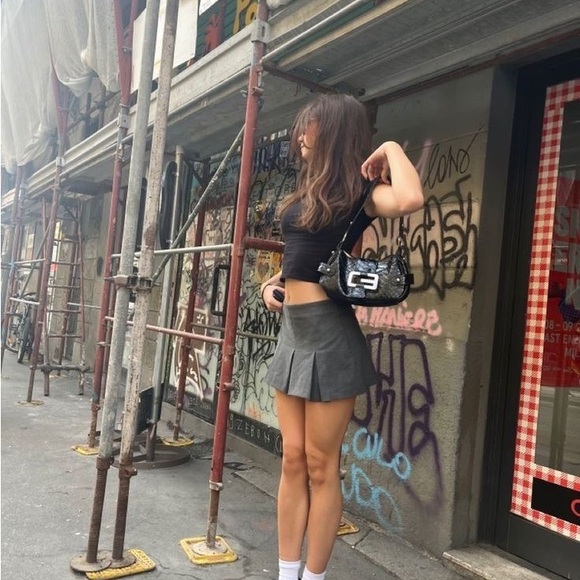 LAST ONE! BLOGGER'S FAVE! Famous Zara Box Pleat Skort Gray NWT - Picture 12 of 15